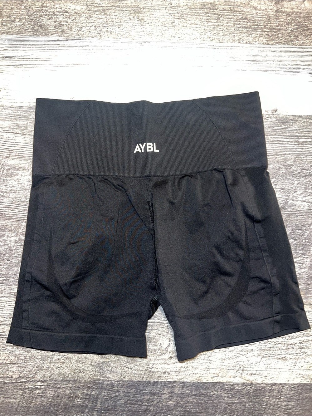 AYBL Seamless High Waisted Workout Shorts Black Size Medium
